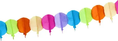 Produktbild von 4x Papier-Girlande BALLONE multicolor 4 m x 20 cm