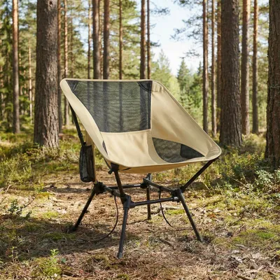 Produktbild von SONGMICS Campingstuhl höhenverstellbar, Klappstuhl mit Stahlrahmen, 2 Aufbewahrungstaschen, Outdoor, braun