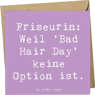 Produktbild von Mr. & Mrs. Panda Glückwunschkarte Spruch Friseurin Magie - Lavendeltraum - Geschenk, anlasskarte, faltkarte, Friseurgeschenk, Beruf, Berufe, Berufsliebe, Berufsprodukte