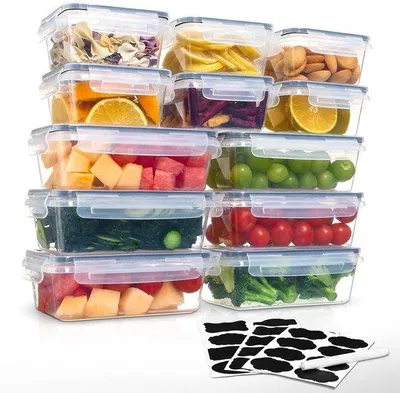 Produktbild von 12 BPA-freie, luftdichte, mikrowellen- und spülmaschinenfeste Behälter
