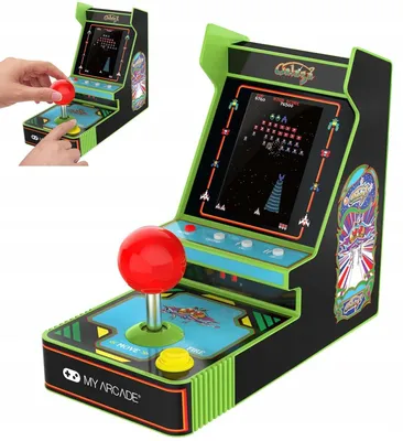 Produktbild von My Arcade GALAGA Joystick Player, Arkade, Mehrfarbig, 8,89 cm (3.5"), LCD, USB Typ-C, USB / Batterie