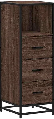 Produktbild von vidaXL Badschrank Braun Eichen-Optik 35x37,5x100 cm Holzwerkstoff