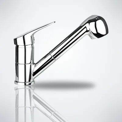 Produktbild von Küchenarmatur ausziehbar Wasserhahn Küche Spültischarmatur mit Brause 360° schwenkbar Hochdruck Chrom