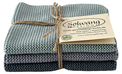 Produktbild von 3er SOLWANG Wischtuch Küchentuch Waschlappen Baumwolle - NORDIC MIST