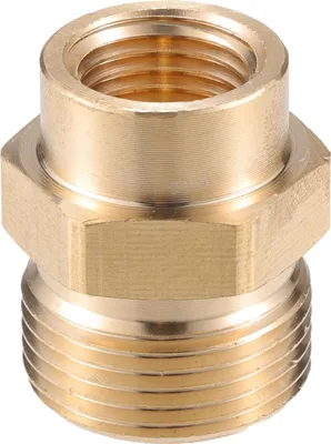 Produktbild von Hochdruckreiniger-Anschluss, M14x1.5 auf 22mm M22x1.5 männlicher und weiblicher Adapter aus Messing Schraubenschlauchanschluss Universal für Hochdruckreiniger Messing Kupferton