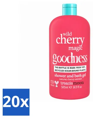 Obrázok produktu pre 20 kusov gélu na umývanie Treaclemoon s vôňou divokej čerešne – 500 ml – výhodný balík