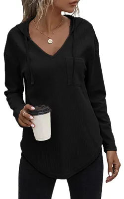 Produktbild von Tanmolo Kapuzenpullover Damen Hoodie Pullover Sweatshirt,Schwarz,S
