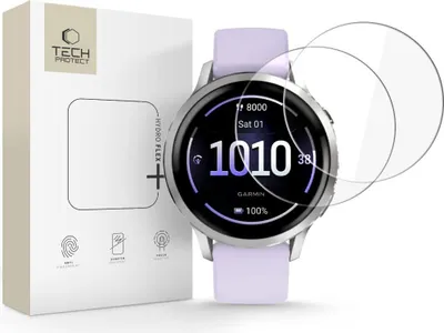 Immagine prodotto di Pellicola in idrogel Tech-Protect Hydro Flex+ - Confezione da 2 per Garmin Venu 4 (41 mm) - Trasparente