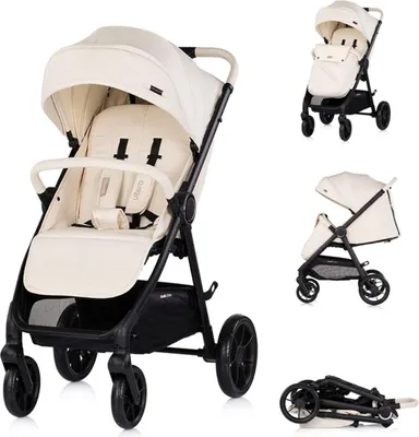 Obrázek produktu pro Chipolino kočárek Ultera Buggy skládací košík odpružení zadní brzda pás krémová