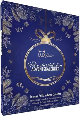 Productafbeelding van LUXflair wierookstokjes adventskalender - 48 stokjes - 24 geuren incl. houder voor dagelijkse geurverrassingen