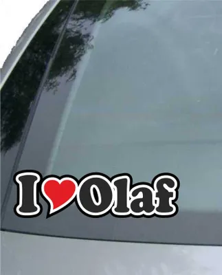 Produktbild von INDIGOS UG - Aufkleber / Autoaufkleber I Love Heart - Ich liebe mit Herz 15 cm - I LOVE Olaf - Auto LKW Truck - Sticker mit Namen vom Mann Frau Kind