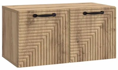 Image de Meuble TV mural vidaXL en chêne Artisan, 59,5 x 31 x 30 cm