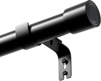 Zdjęcie produktu dla Metalowy, wysuwany karnisz ścienny, solidny, trwały, czarny, 67–171 cm