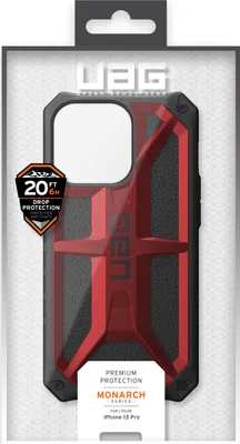 Productafbeelding van Urban Armor Gear Monarch, hoesje, Apple, iPhone 13 Pro, 15,5 cm (6,1 inch), zwart, rood