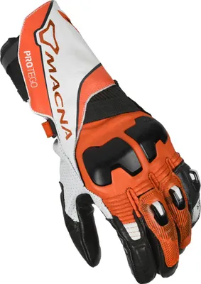 Productafbeelding van Macna Protego motorhandschoenen, oranje/zwart/wit, maat M