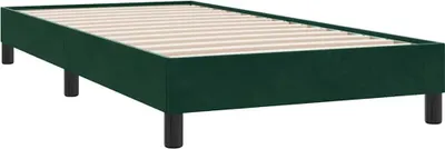 Image de vidaXL Cadre de lit sans matelas vert foncé 100x210 cm velours