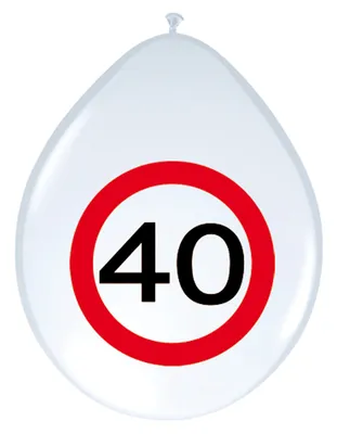 Produktbild von 8 Verkehrsschild 40 Luftballons 30cm