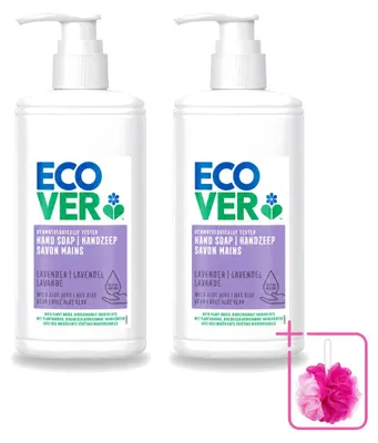 Obrázek produktu pro 2 kusy tekutého mýdla Ecover – levandule a aloe vera – 250 ml – výhodná balení
