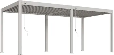 Produktbild von Weide Classic | Pergola Aluminium freistehend | 3 x 6 M | Lamellendach Ivory Sand