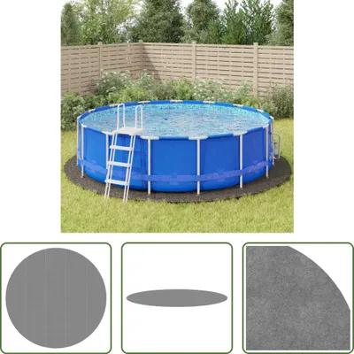 Produktbild von The Living Store Pool-Bodentuch Hellgrau Ø550 cm Polyester Geotextil