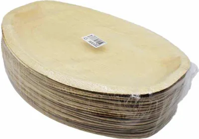 Produktbild von 25 Stück Servierplatte aus Palmblatt, groß, 41,5x27,5x2,5cm