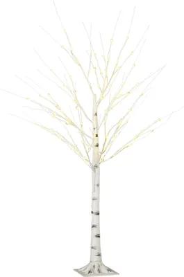 Zdjęcie produktu dla Sztuczna brzoza 150 cm z diodami LED, świąteczna dekoracja sztuczna brzoza na imprezy, urodziny i wesela