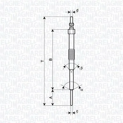 Produktbild von MAGNETI MARELLI 062900129304 Glühkerze