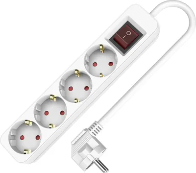 Immagine prodotto di Presa di corrente a 4 vie Schuko 1,5 m con interruttore 250V 16A