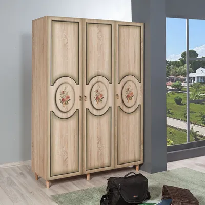 Obrázek produktu pro Skye Decor, Mode-421, šatní skříň, dub Sonoma, 100 % MELAMINEM POVLÁKNĚNÉ PANELY, 135 x 52 x 192 cm