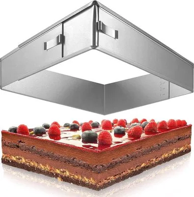 Immagine prodotto di Anello per torte in acciaio, adatto al forno e alla lavastoviglie