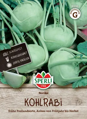 Produktbild von SPERLI Kohlrabisamen Noriko Brassica oleracea var. gongylodes 50 Pflanzen