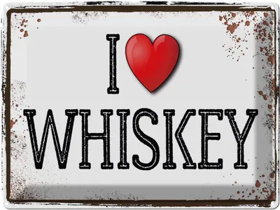 Produktbild von vianmo Blechschild 30x40 cm Alkohol i love Whiskey