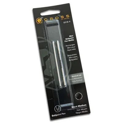 Produktbild von CROSS Kugelschreiberminen Pocket-Pen schwarz, mittel, 2 Stück im Blister