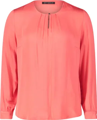 Produktbild von Betty Barclay Bluse Langarm Rundhals weich fallend mit Raffung 68 cm Gesamtlänge
