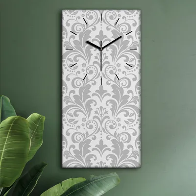 Produktbild von Wohnzimmer Leinwand Uhr Geräuschlos Küche 30x60 Ornamente, Abstrakt, Textur, schwarze Zeiger
