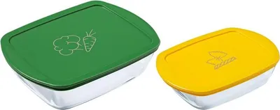 Image de Pyrex 2x Cook & Store bocal de conservation résistant au four 1,2 L +2,5 L