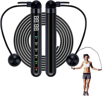 Image de Corde à sauter avec affichage numérique, réglable, idéale pour le fitness