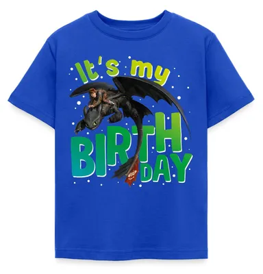 Produktbild von Spreadshirt Drachenzähmen Leicht Gemacht Geburtstags Kinder T-Shirt, 122/128 (7-8 Jahre), Royalblau