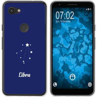 Produktbild von PhoneNatic Case kompatibel mit Google Pixel 3a Silikon-Hülle SternzeichenLibra M9