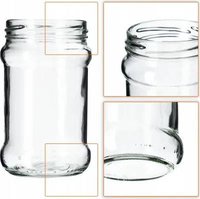 Obrázek produktu pro Sklenice na med a zavařeniny – šroubovací víčko Ø66 mm – 315 ml – sada 10 ks –  FCM – sklo