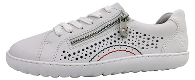 Image de Chaussures de randonnée Rieker, modèle Rock/Alabama, pour femmes, à lacets, de couleur blanche, pour un usage quotidien