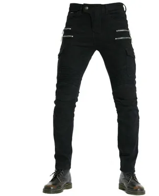 Productafbeelding van Solidchoice - Motorjeans met Verwijderbare Beschermers voor Heup en Knie