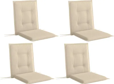 Zdjęcie produktu dla Fortuna Lai zestaw 4 poduszek do siedzenia 108 x 50 x 5 cm Poduszki na krzesła z paskami, poduszki do siedzenia na zewnątrz i wewnątrz, poduszki do siedzenia, poduszki na ławki ogrodowe, krzesła do siedzenia, krzesła do jadalni, beżowe