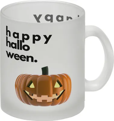 Produktbild von Happy Halloween Kürbis Glas Tasse