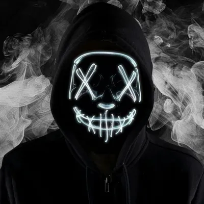 Halloween-Maske, LED-Leuchtmaske für Erwachsene, 20x17x8 cm