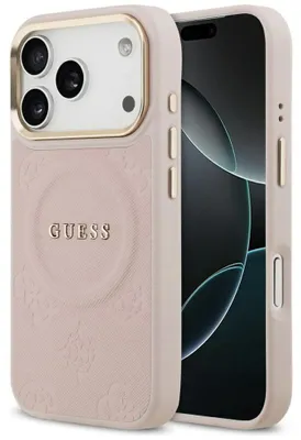 Obrázok produktu pre Guess – Peony Hot Stamp MagSafe obal na iPhone 17 Pro Max – ružový