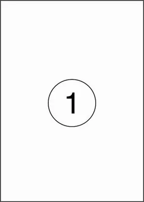 Produktbild von Benza Selbstklebende Etiketten auf A4-Blatt – 210 x 297 mm – 1 Aufkleber pro Blatt – 100 Blatt
