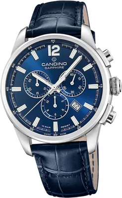 Produktbild von Candino Herren Uhr Analog Sport Leder Armbanduhr Sport blau D2UC4745/2