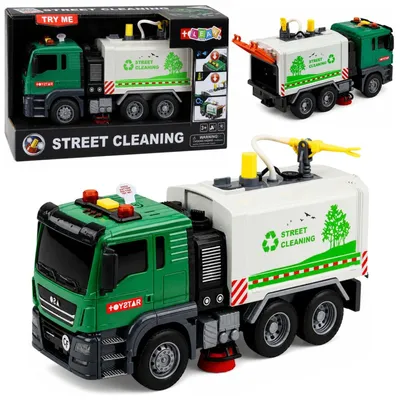 Produktbild von Straßenkehrmaschine mit Wasserfunktion, Lichtern und Geräuschen 1:14