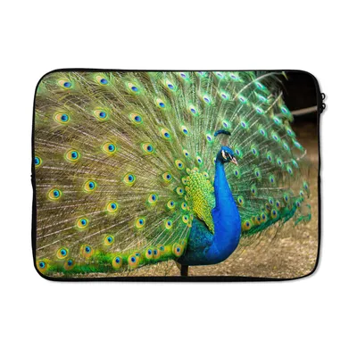 Produktbild von MuchoWow® Laptop Hülle 13 Zoll Pfau - Federn - Nahaufnahme Laptoptasche - Laptophülle - Sleeve - Rundumschutz